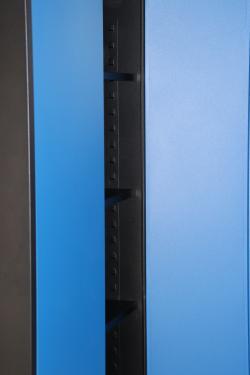 Stahlschrank - Stahl Aktenschrank 5 OH  - Werkzeugschrank - 92 x 50 x 195 cm -extra tief 50 cm - Design in schwarz -blau - sofort lieferbar für Ihre Werkstatt - Preishammer !!!